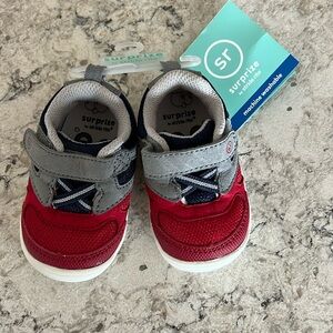 Surprize by Stride Rite Chase Sneakers, Size 3, Red/Blue/Gray, NWT!